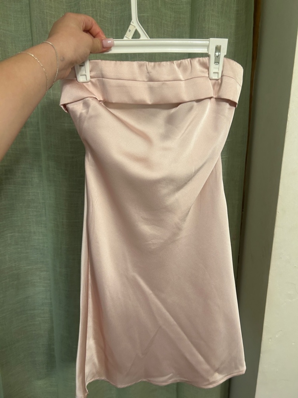 Princess Polly Blush Pink Satin Strapless Mini Dress